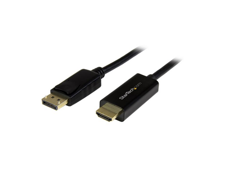 Câble adaptateur DisplayPort vers HDMI de 2 m - M/M - 4K - Noir