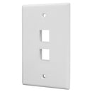 Plaque réseau de surface blanche  2 ports