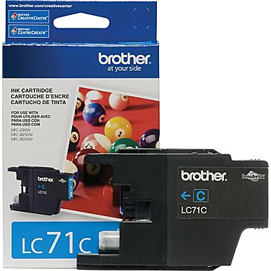Cartouche d'encre Brother LC71C CYAN (300 pages)