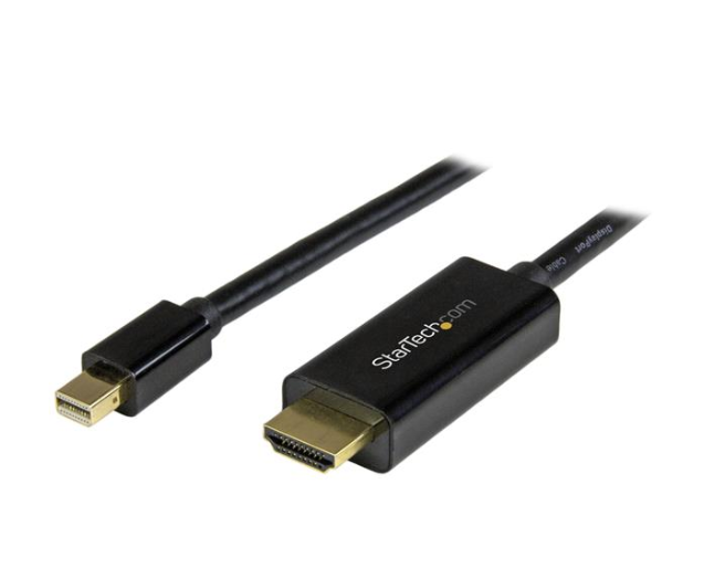 Câble adaptateur Mini DisplayPort vers HDMI de 2 m - M/M - 4K - Noir