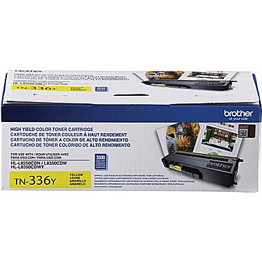 Cartouche de toner Brother TN336 Jaune (3500 pages)