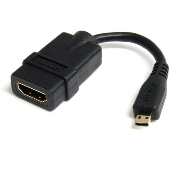 Câble adaptateur HDMI haute vitesse de 12cm - HDMI vers Micro HDMI - F/M - Noir