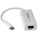 Adaptateur réseau USB-C vers RJ45 Gigabit Ethernet - M/F - USB 3.1 Gen 1 (5 Gb/s) - Blanc